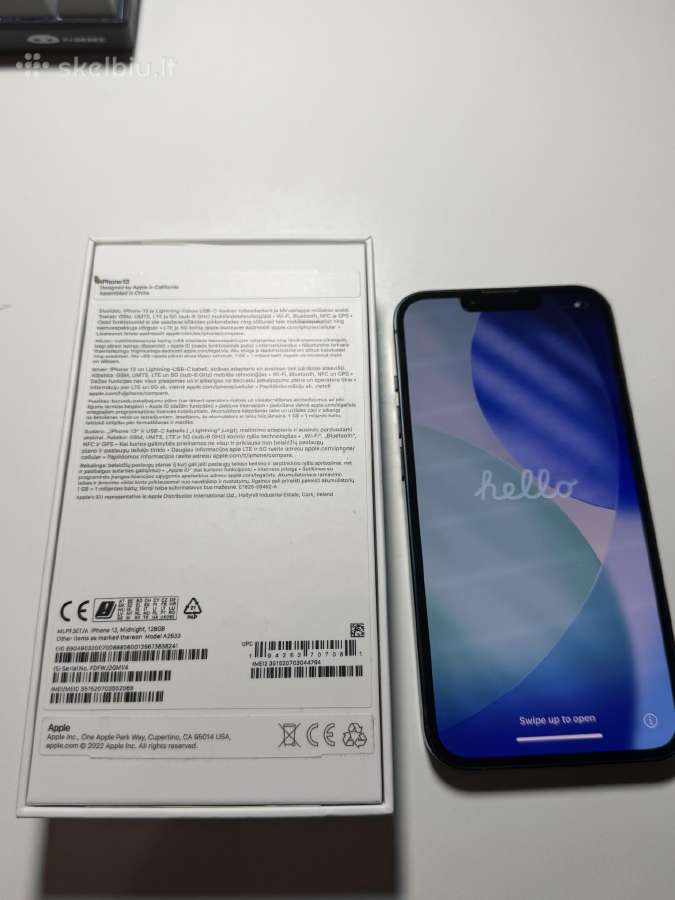 Parduodamas juodos spalvos iPhone 13 - nuotraukos Nr. 2