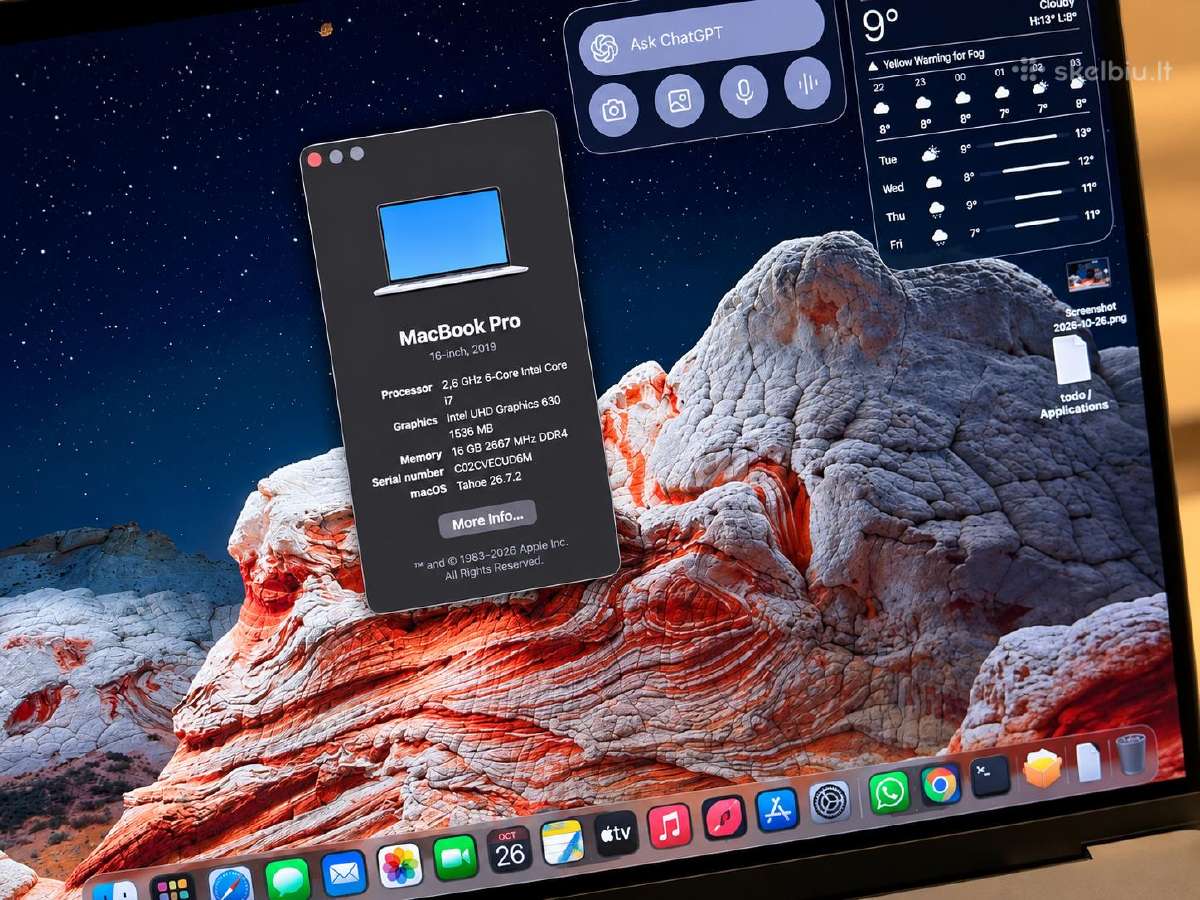MacBook Pro 16 (2019) - nuotraukos Nr. 7