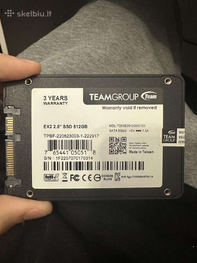 512gb SSD 92% Team Group Ex2 Elite - nuotraukos Nr. 2
