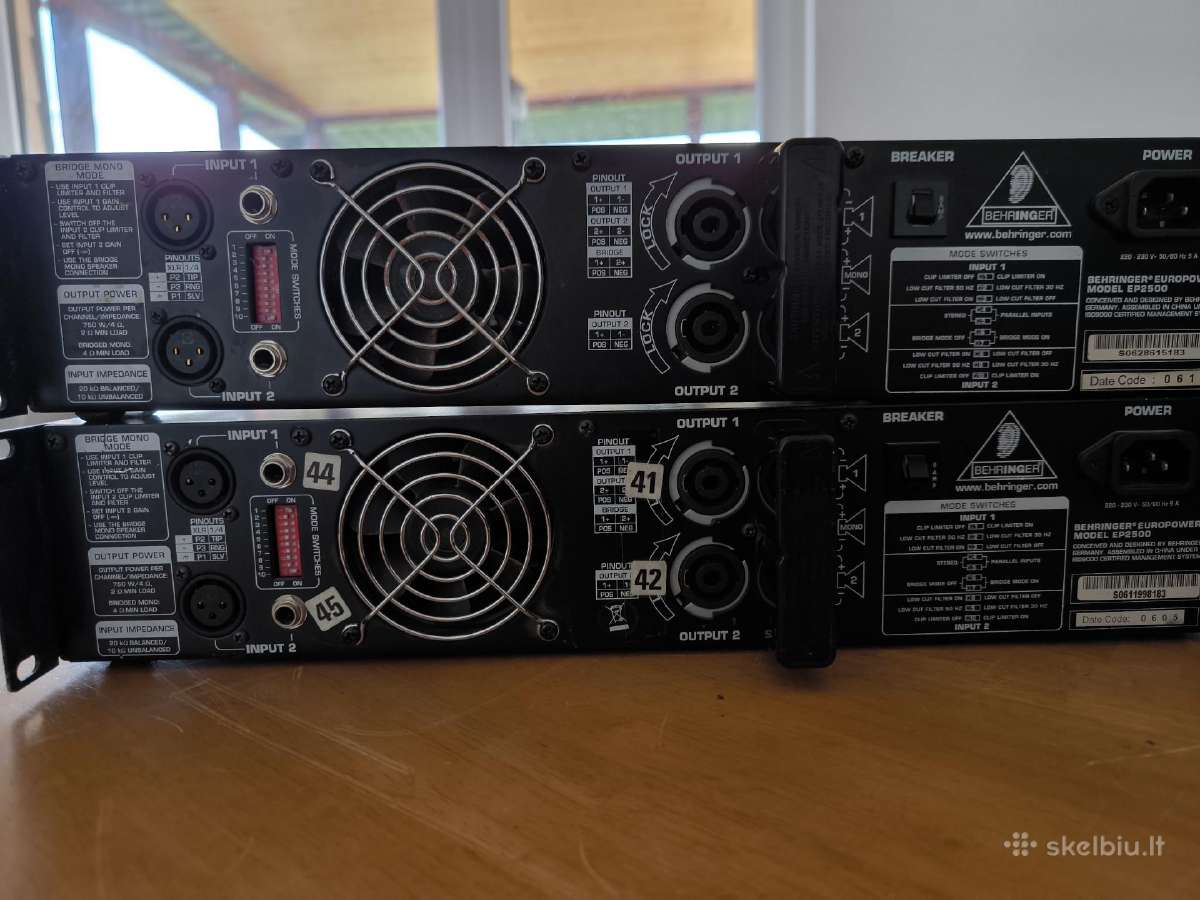 Garso stiprintuvai Behringer ep 2500 - nuotraukos Nr. 2