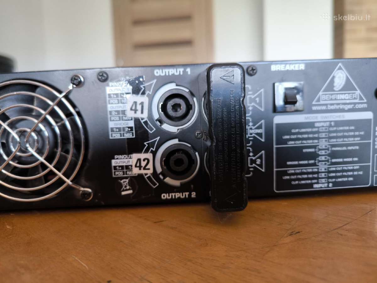 Garso stiprintuvai Behringer ep 2500 - nuotraukos Nr. 8