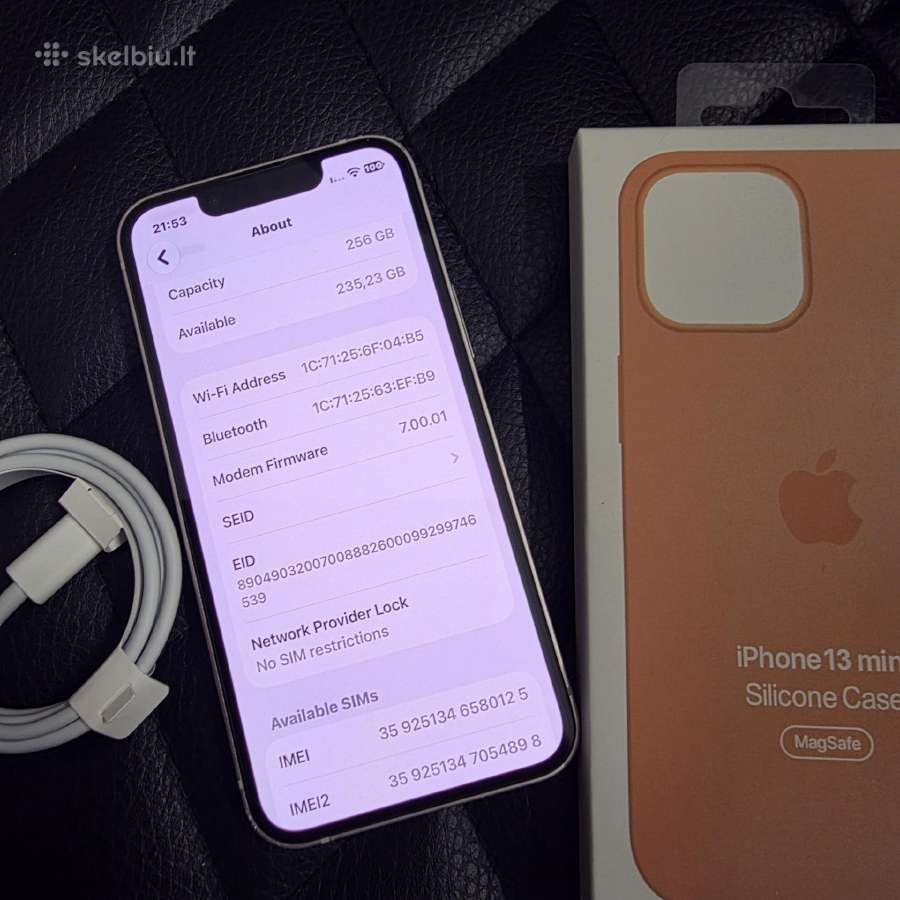 Parduodu Apple 13 mini 256gb - nuotraukos Nr. 5