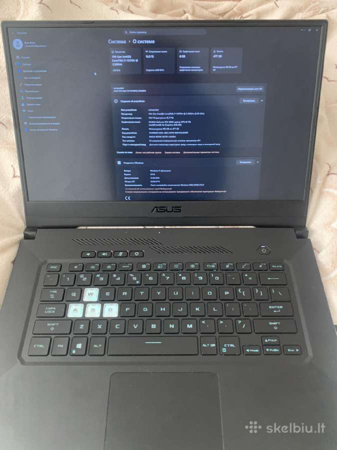 Asus Tuf F15 - nuotraukos Nr. 2