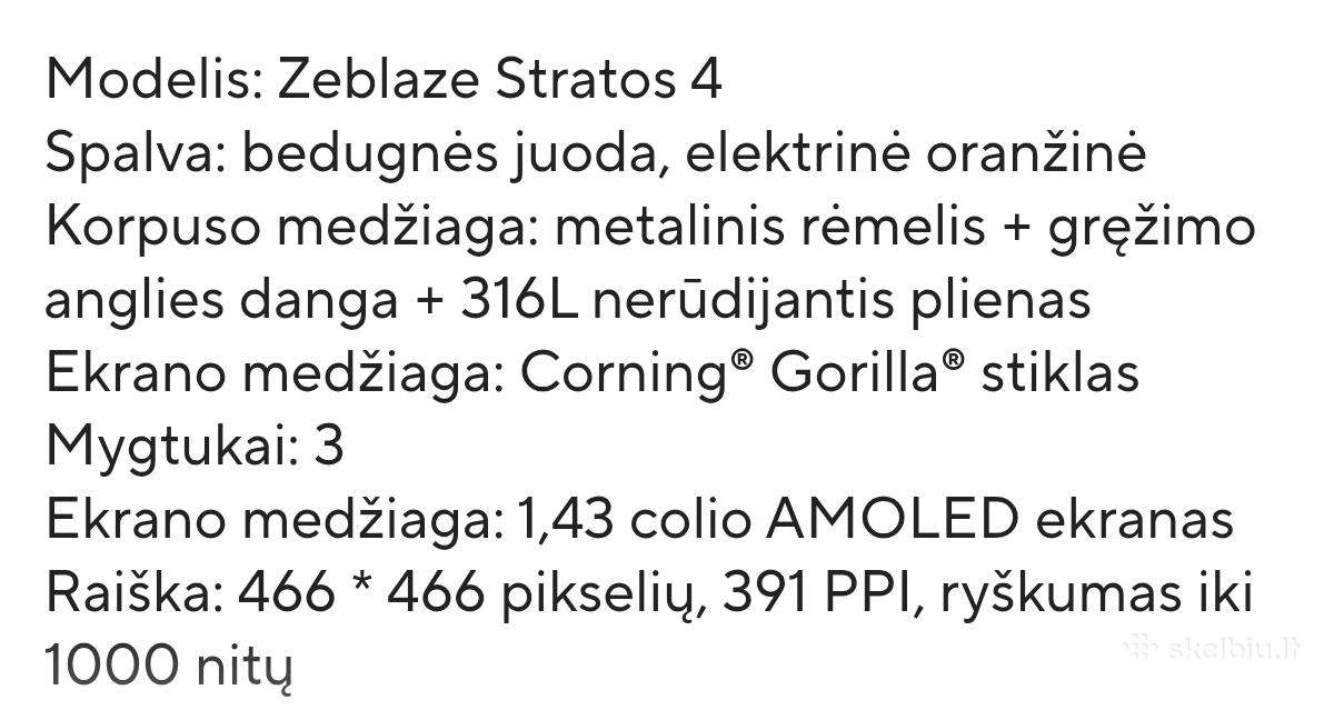 Zeblaze Stratos 4 išmanusis laikrodis - nuotraukos Nr. 5