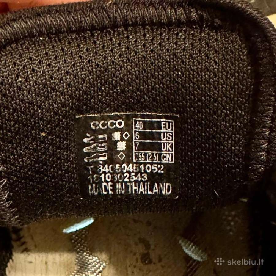Ecco juodi vasariniai sportbačiai 40 / 25,5 cm - nuotraukos Nr. 6