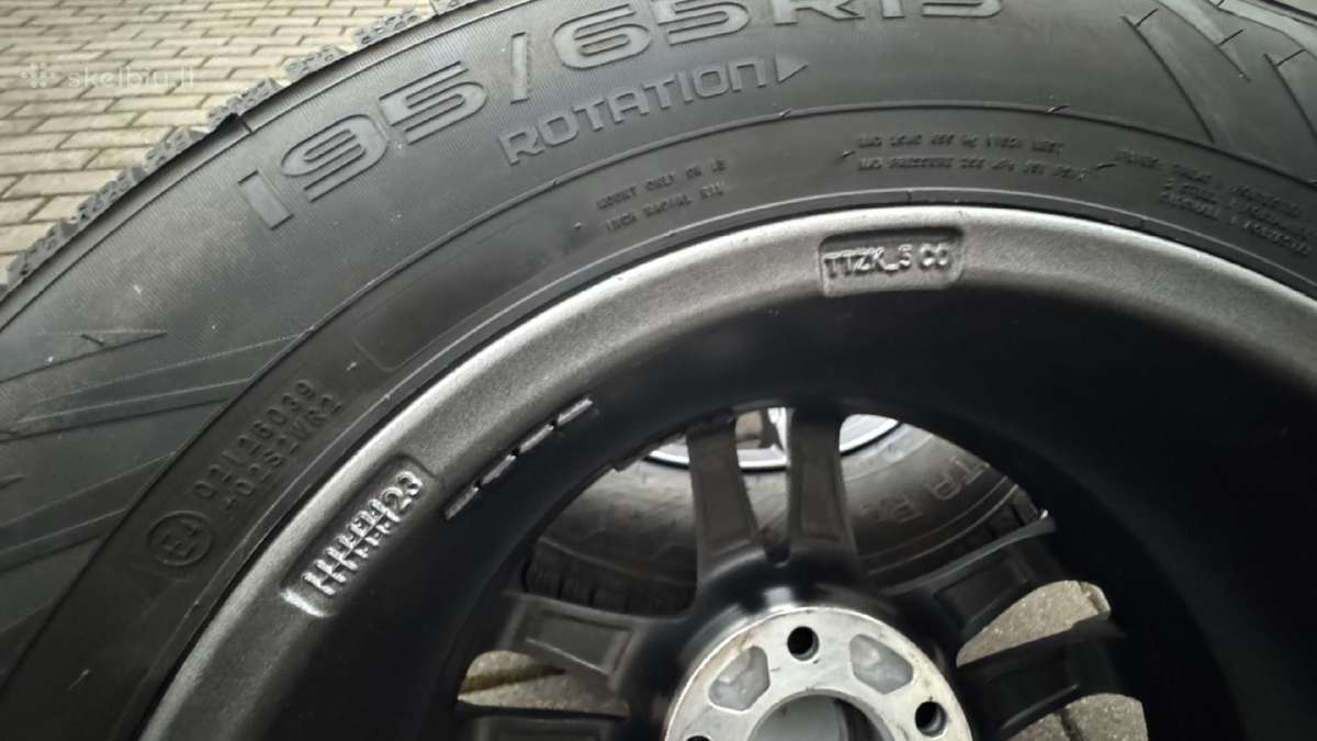 Nauji ratlankiai R15 su padangomis Nokian 195/65 - nuotraukos Nr. 23