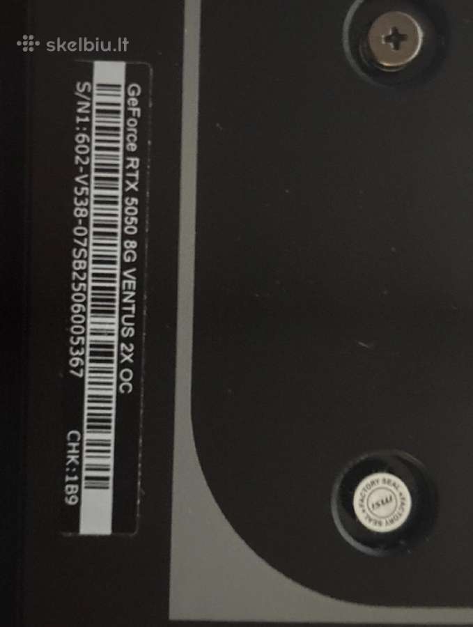 Msi Rtx 5050 8gb Gddr6 Ventus 2x Oc - nuotraukos Nr. 5