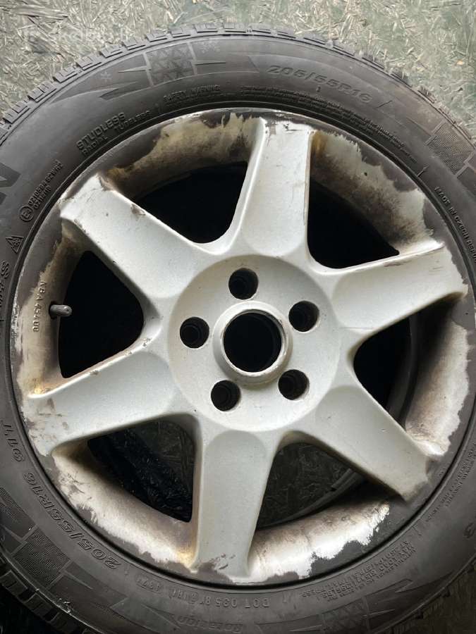 Žieminiai ratai R16 205/55 su ratlankiais Volkswa - nuotraukos Nr. 9