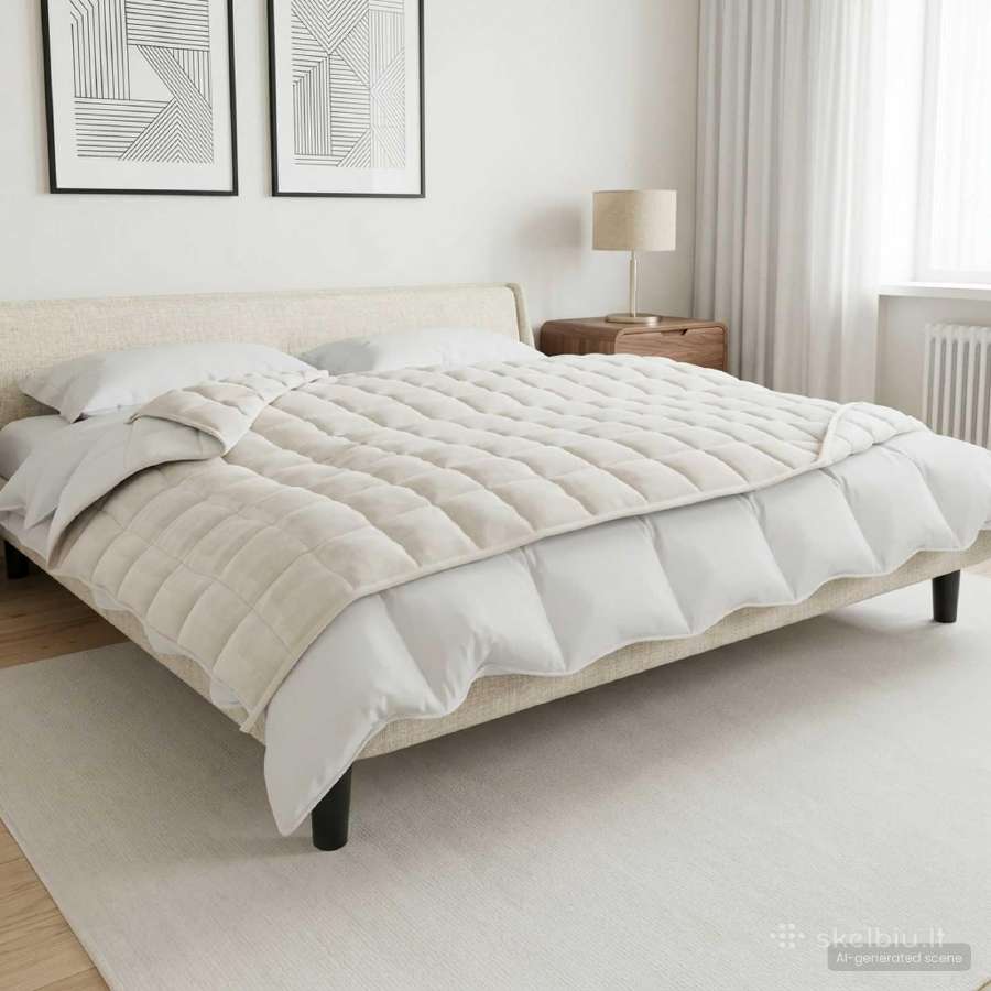 Sunki antklodė, šviesi kreminė vidaxl(3154869) - nuotraukos Nr. 4
