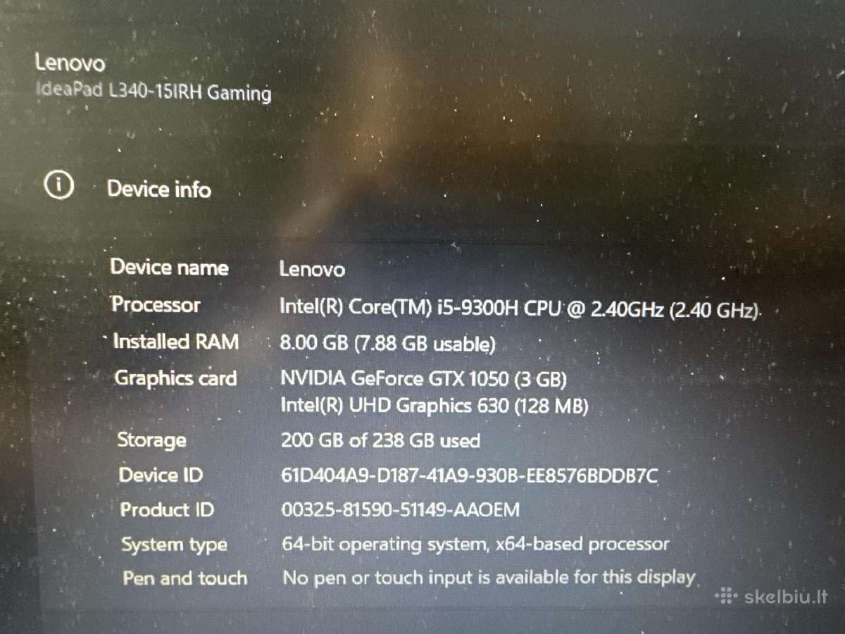 Lenovo Ideapad L340 Gaming - nuotraukos Nr. 2