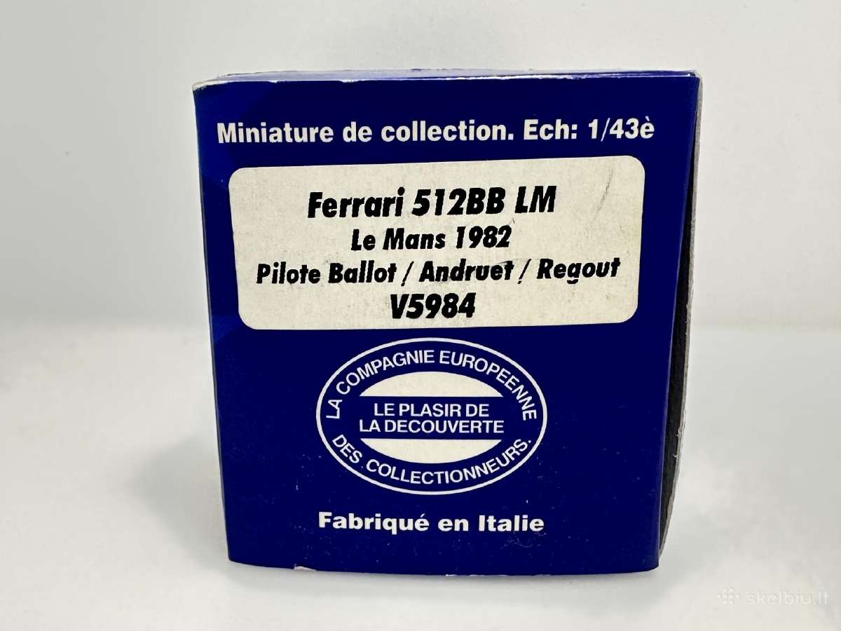 Ferrari 512bb Lm Le Mans 1982 #71 mėlyn/ba 1:43 - nuotraukos Nr. 7