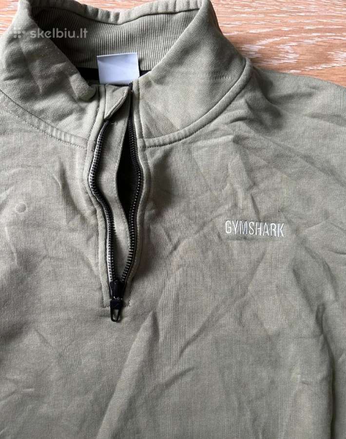 Džemperis „Gymshark 1/4 Zip“ (Chaki / Žalias) - nuotraukos Nr. 3