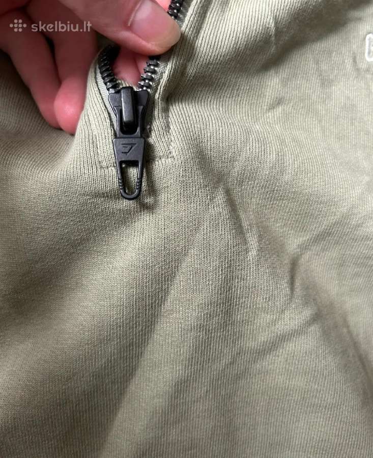 Džemperis „Gymshark 1/4 Zip“ (Chaki / Žalias) - nuotraukos Nr. 4