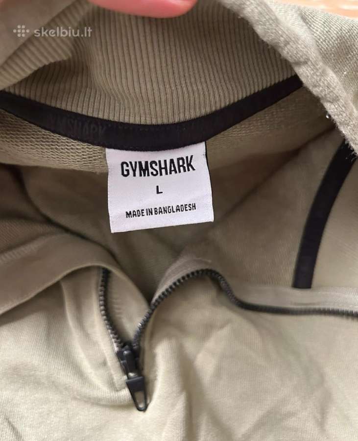 Džemperis „Gymshark 1/4 Zip“ (Chaki / Žalias) - nuotraukos Nr. 5