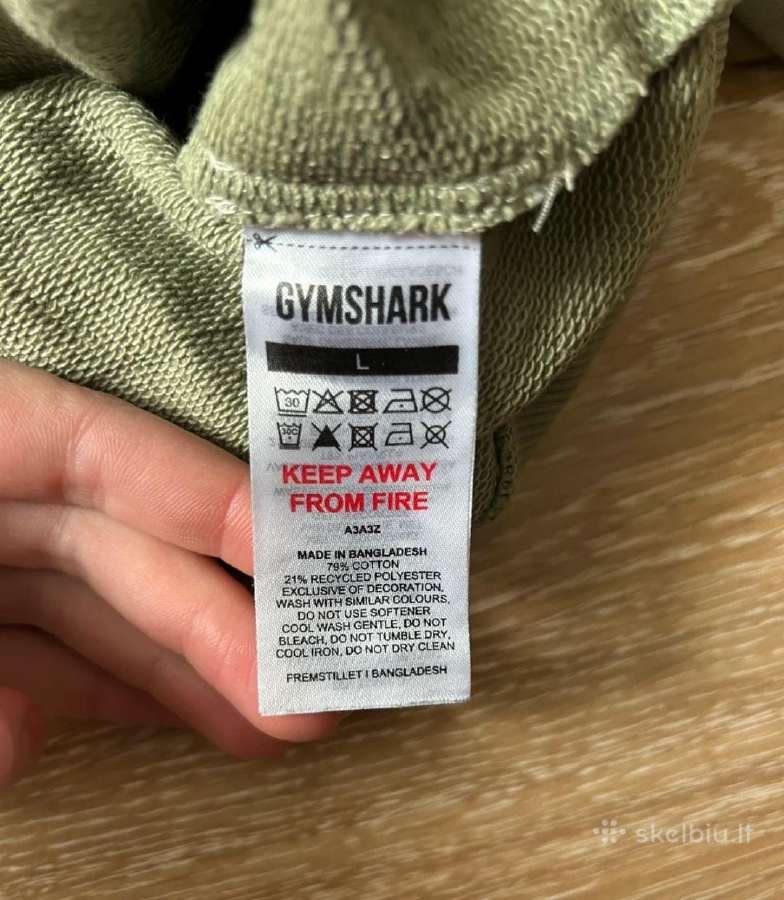 Džemperis „Gymshark 1/4 Zip“ (Chaki / Žalias) - nuotraukos Nr. 6