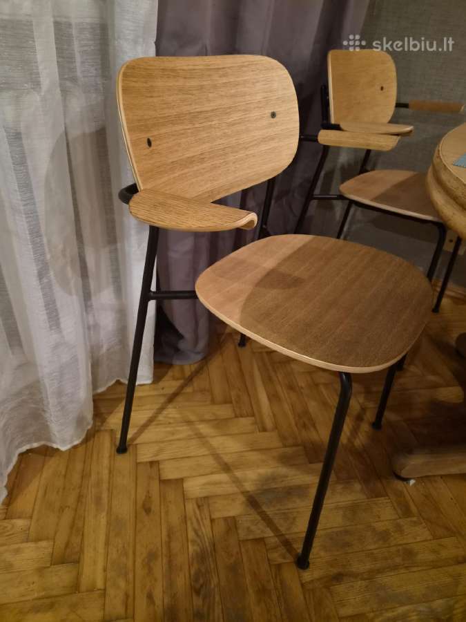 Ąžuolinis stalas ir 4 kėdės - nuotraukos Nr. 2