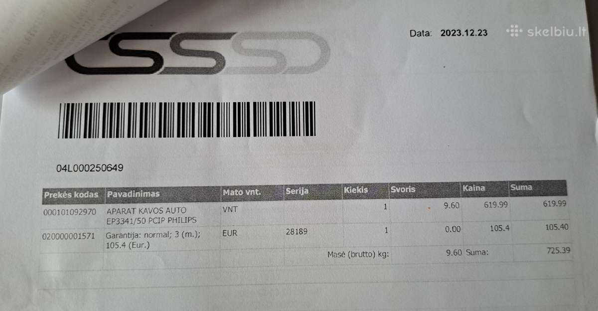 Philips kavos aparatas - nuotraukos Nr. 5