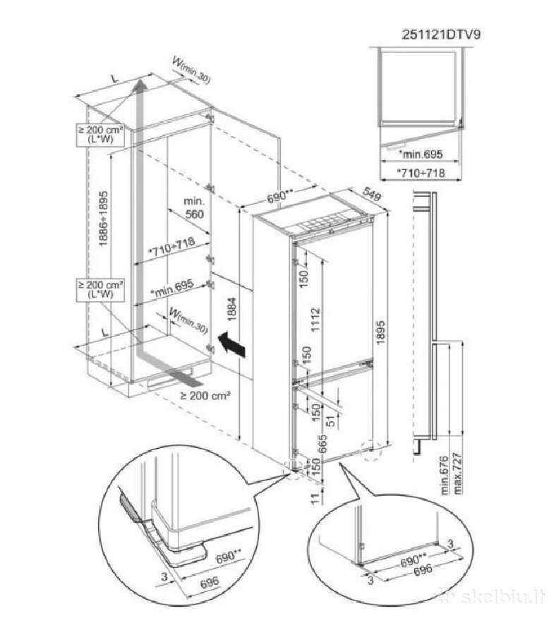 Electrolux Kna7te75s 700 serija XXL 70cm - nuotraukos Nr. 12