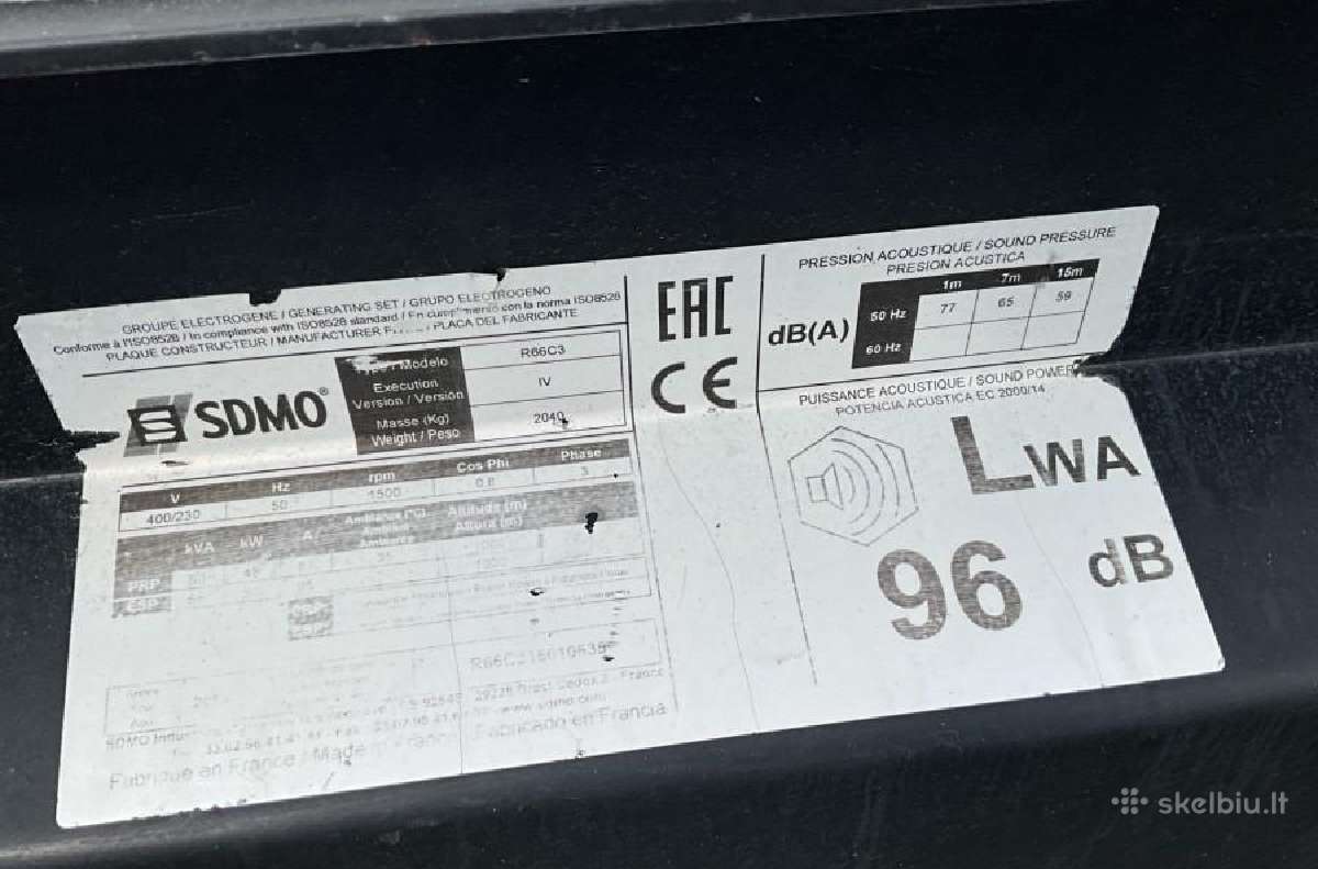 Elektros generatorius 63kw - nuotraukos Nr. 7