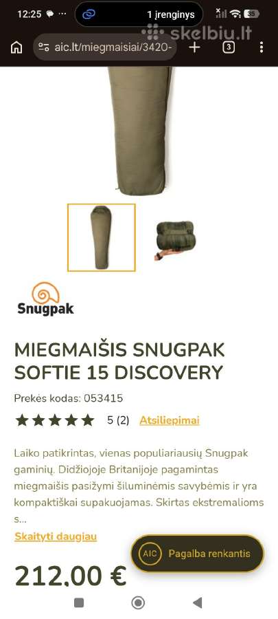 Kėdė, Palapinė, Kilimėlis, Hamakas, Miegmaišis - nuotraukos Nr. 14