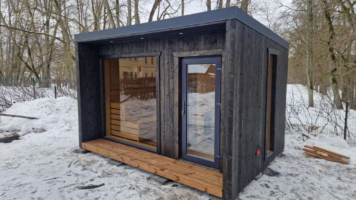 Mobili pirtis backa, Apvali karkasine sauna - nuotraukos Nr. 12