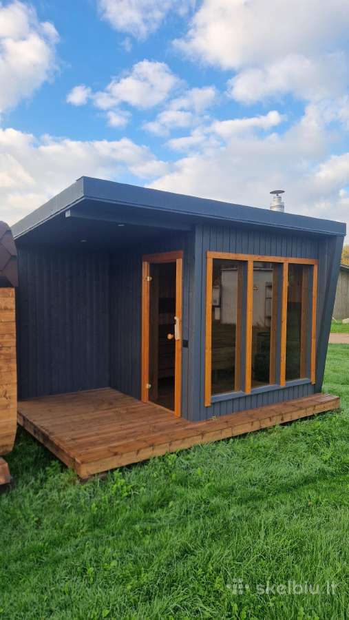 Mobili pirtis backa, Apvali karkasine sauna - nuotraukos Nr. 13