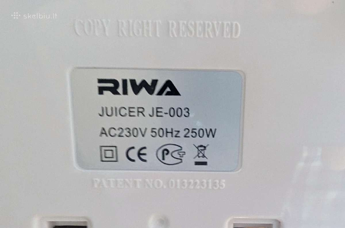 Elektrine vaisių uogų sulčiaspaudė Riwa - nuotraukos Nr. 4