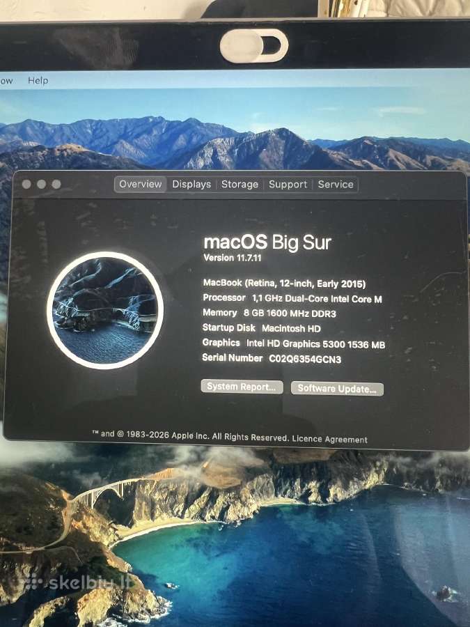 MacBook 12 A1534 - nuotraukos Nr. 2