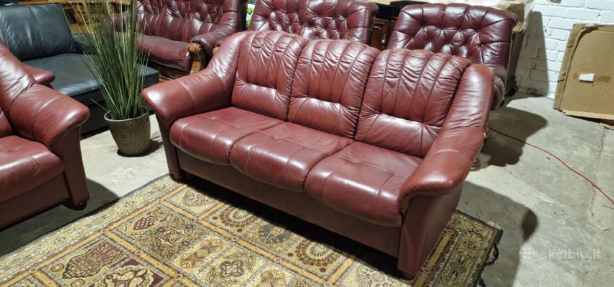 Odinė sofa - nuotraukos Nr. 2