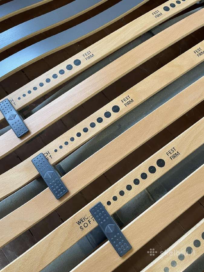 Röwa ergonominė medinė lova su čiužiniu - nuotraukos Nr. 4