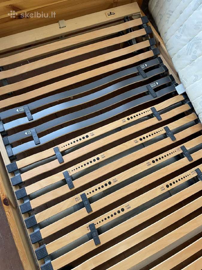 Röwa ergonominė medinė lova su čiužiniu - nuotraukos Nr. 6