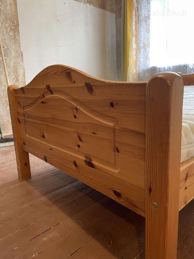 Röwa ergonominė medinė lova su čiužiniu - nuotraukos Nr. 9