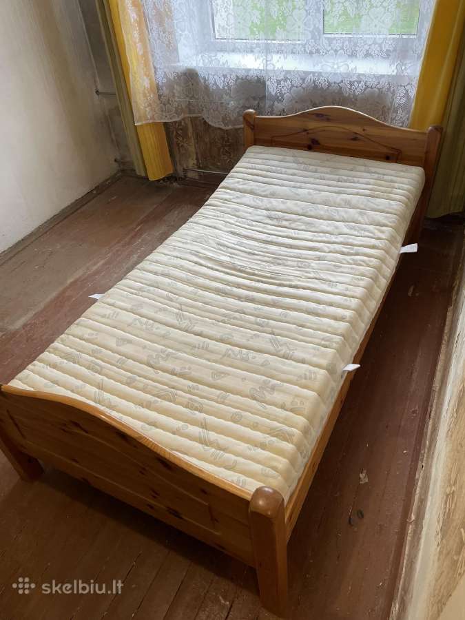 Röwa ergonominė medinė lova su čiužiniu - nuotraukos Nr. 2