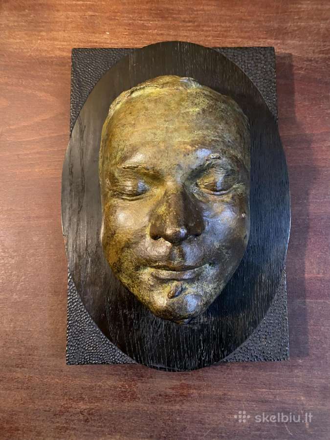 Bronzinis skulptūrinis portretas ant ąžuolo. - nuotraukos Nr. 2
