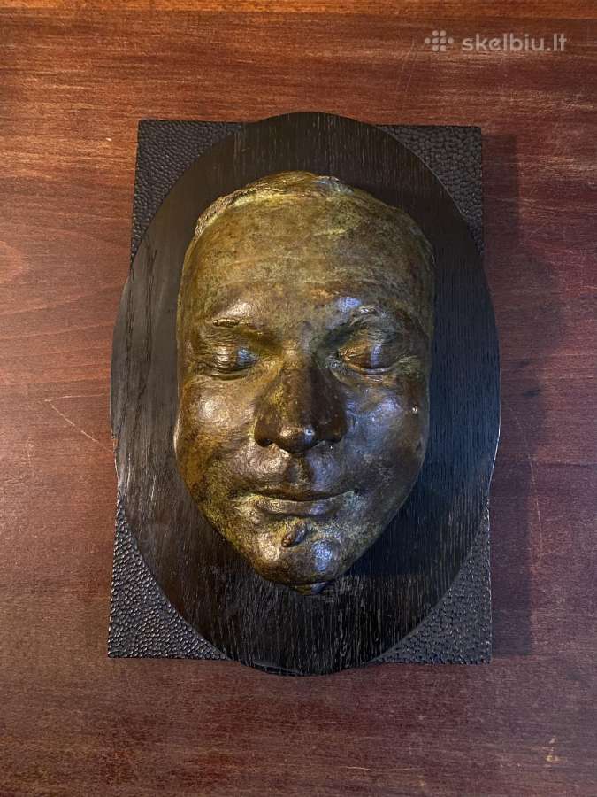 Bronzinis skulptūrinis portretas ant ąžuolo. - nuotraukos Nr. 8