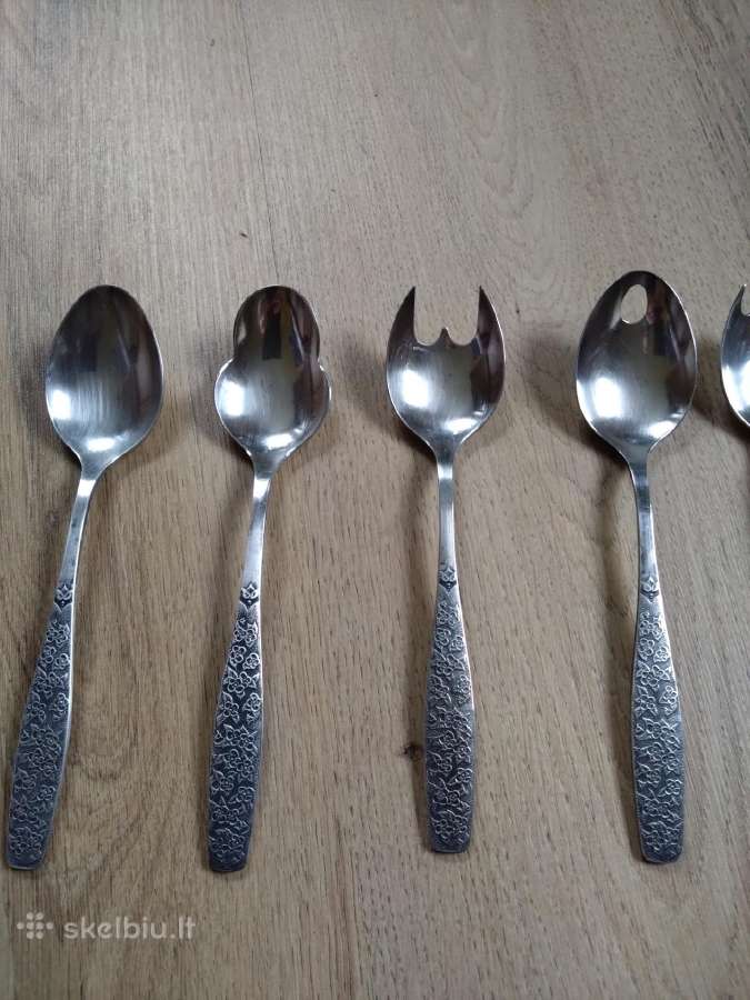 Tarybiniai Melchioro stalo serviravimo įrankiai - nuotraukos Nr. 4