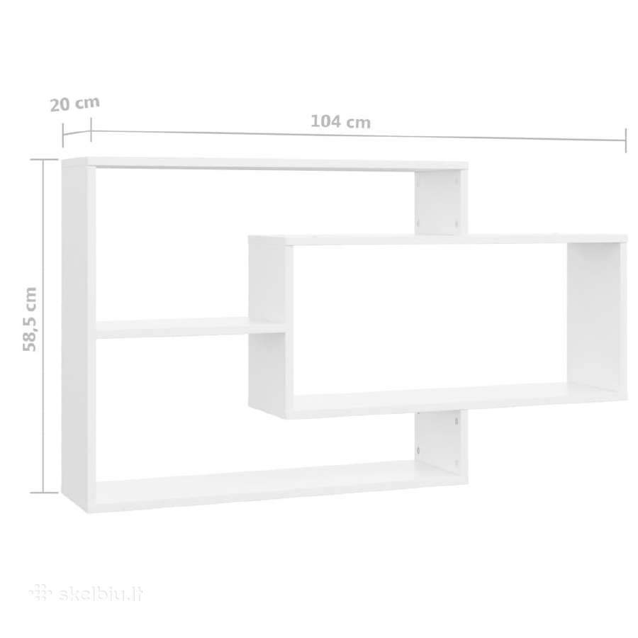 Sieninės lentynos, baltos vidaxl(800324) - nuotraukos Nr. 4