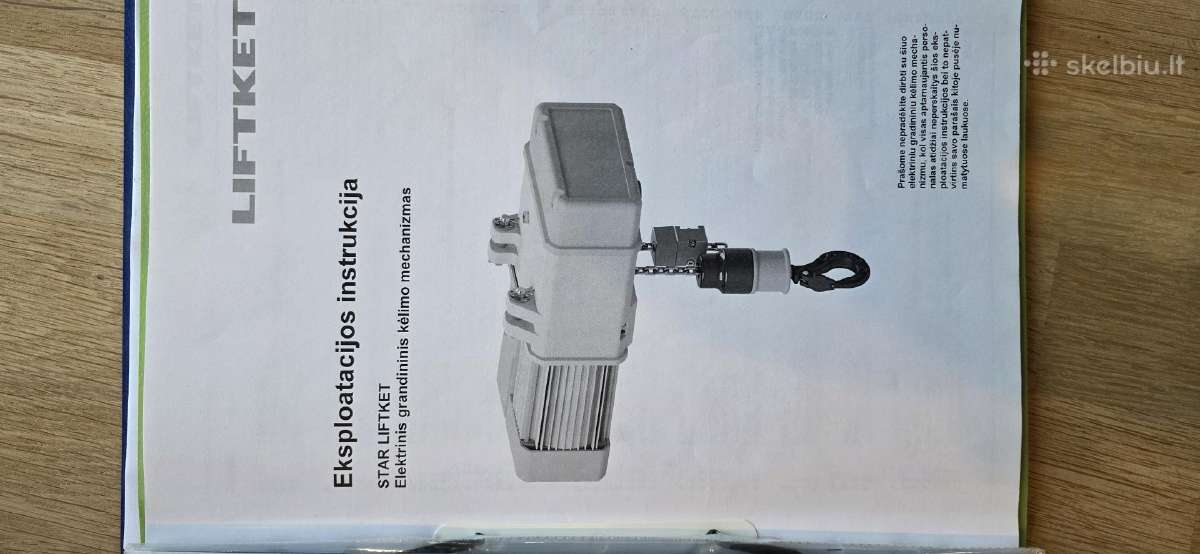 Tiltinis elektrinis kranas 1 t, 380 V, - nuotraukos Nr. 5