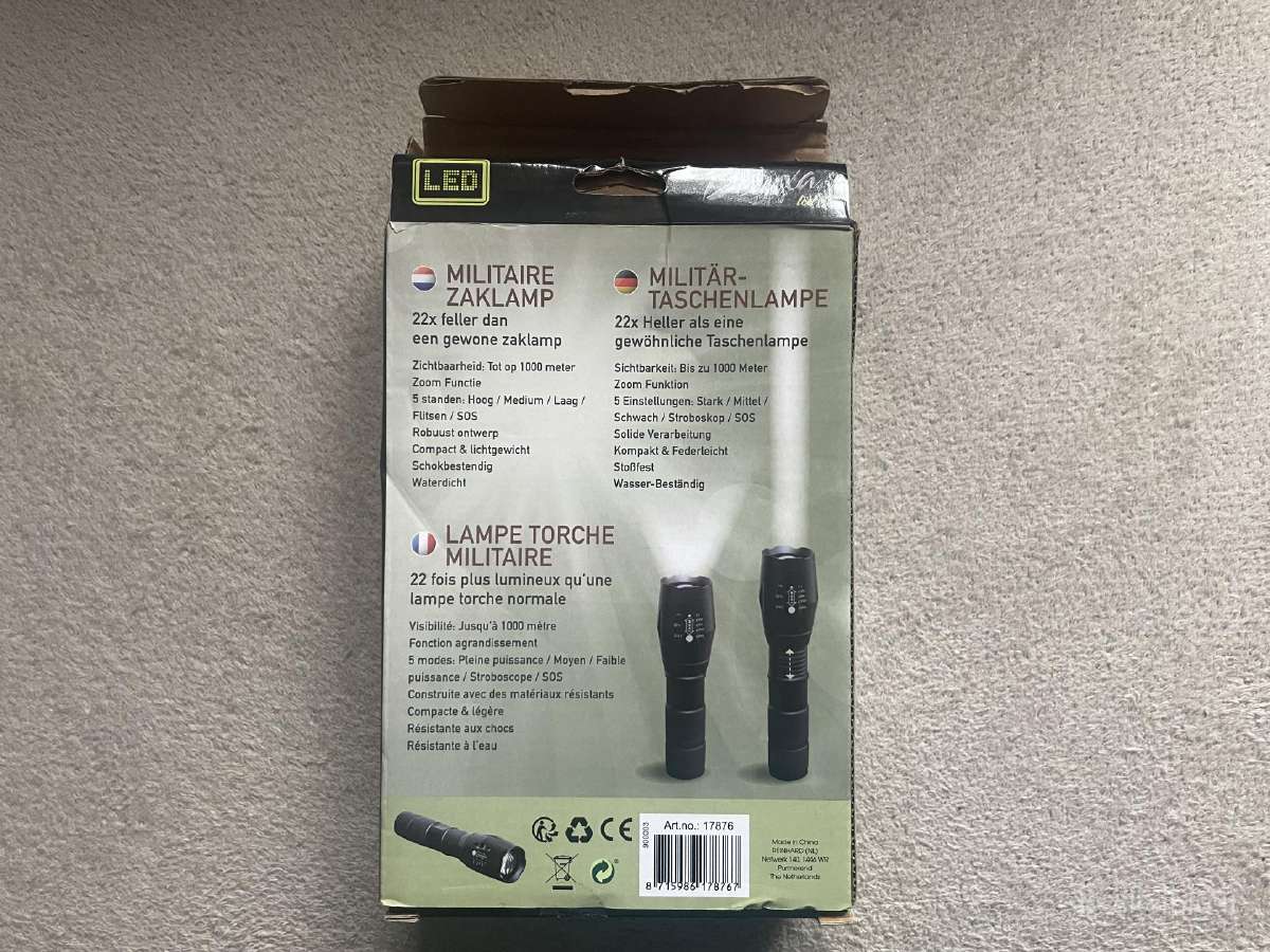 Taktinis LED prožektorius Deluxa Militaire Torch - nuotraukos Nr. 4