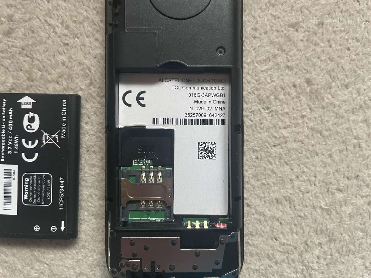 Alcatel Onetouch 1016g mygtukinis telefonas - nuotraukos Nr. 4
