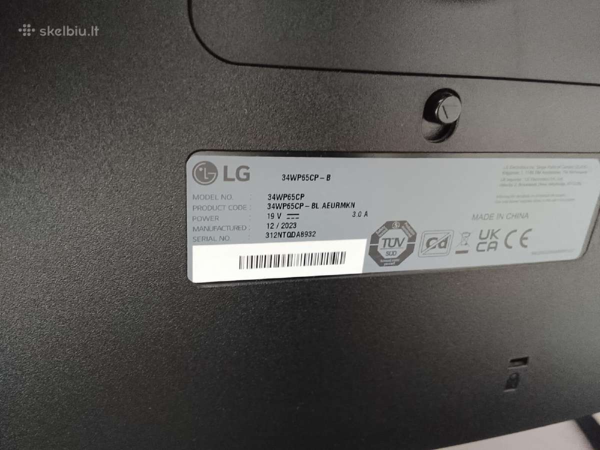 LG Ultrawide 34wp65c-b - nuotraukos Nr. 2