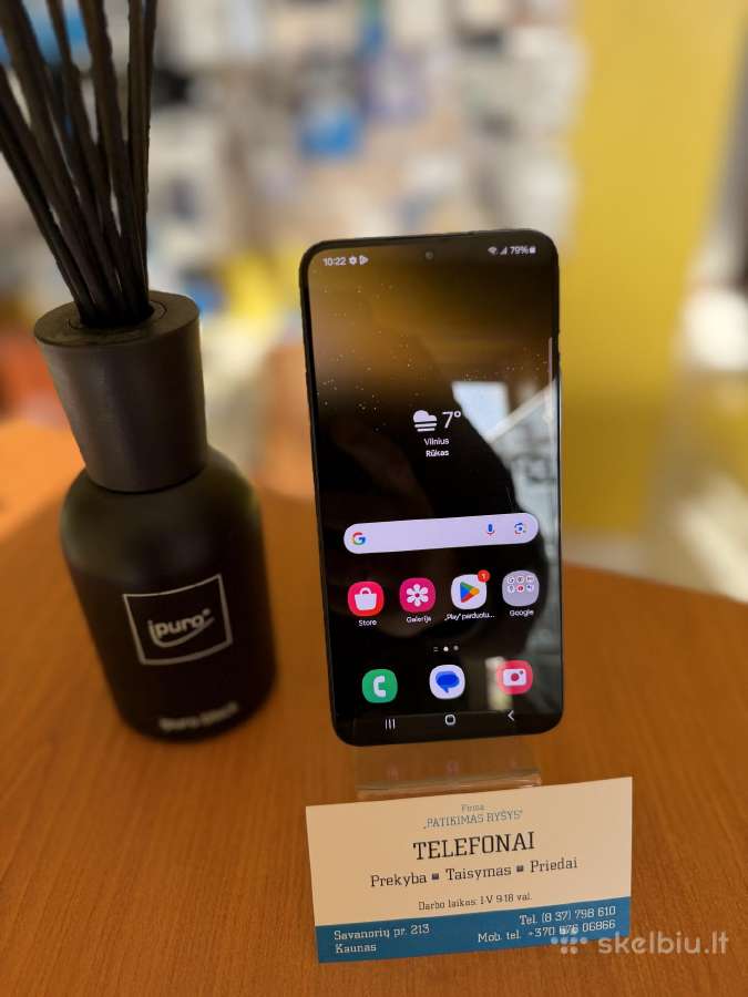 Samsung S22 Black 128gb Su Garantija - nuotraukos Nr. 2