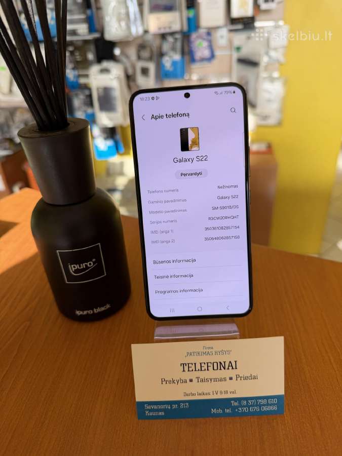 Samsung S22 Black 128gb Su Garantija - nuotraukos Nr. 3