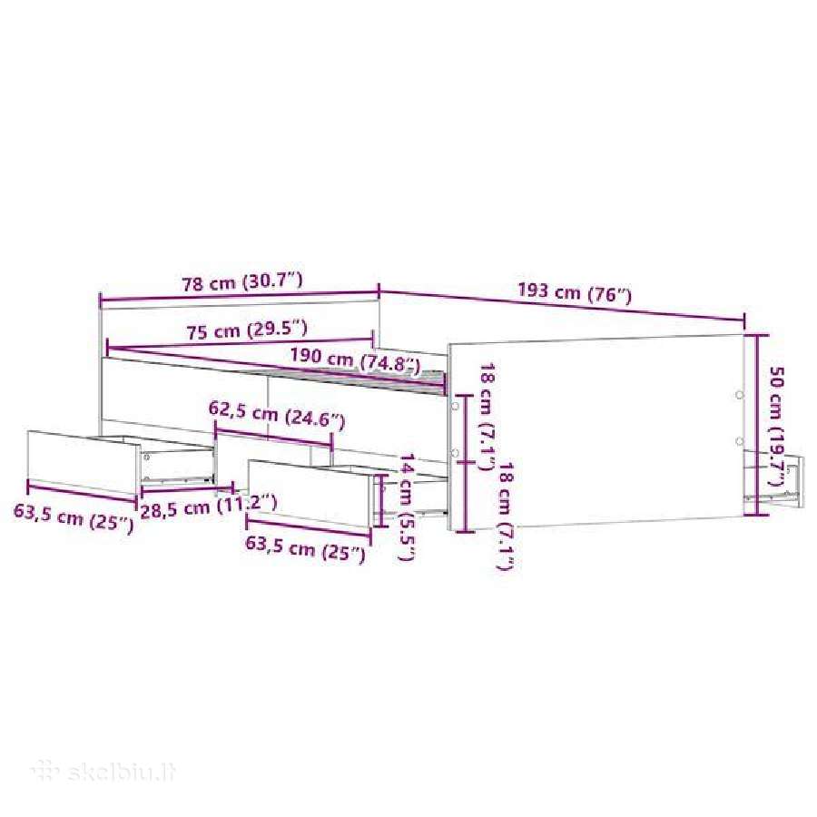 Naktiniai staliukai, 2vnt. vidaxl(815283) - nuotraukos Nr. 5