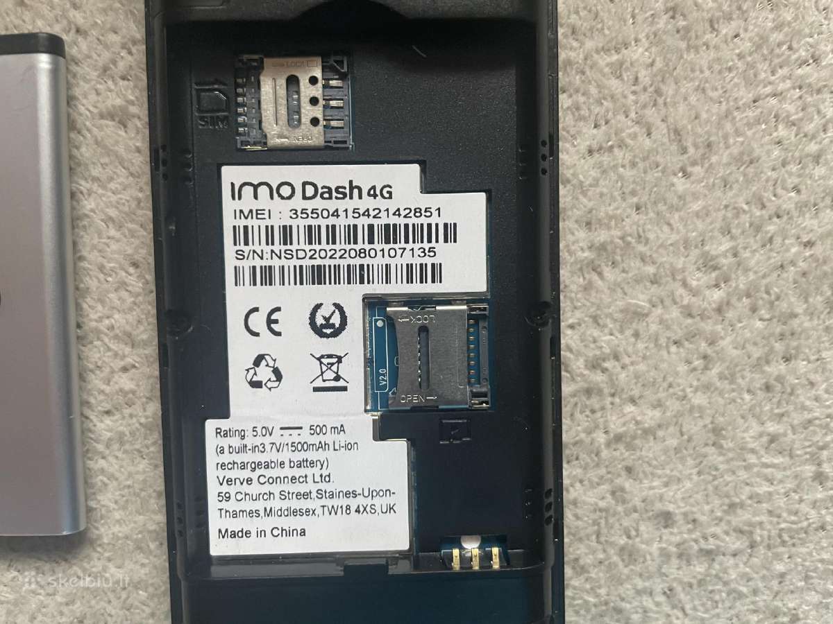 Imo Dash 4G mygtukinis 4G telefonas (juodas) - nuotraukos Nr. 5