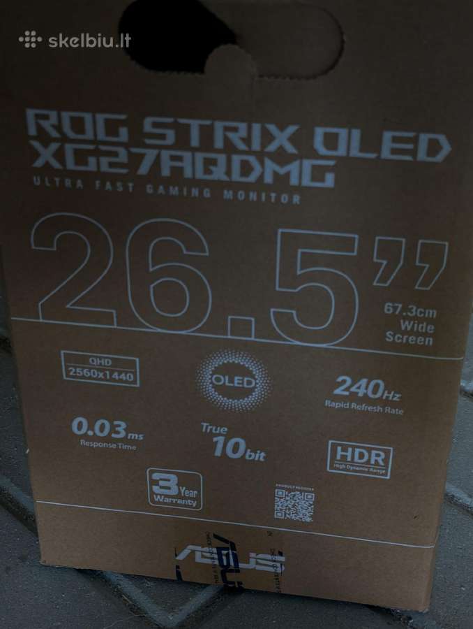 Oled 26.5" Asus Rog Strix Wqhd 240hz monitorius - nuotraukos Nr. 9