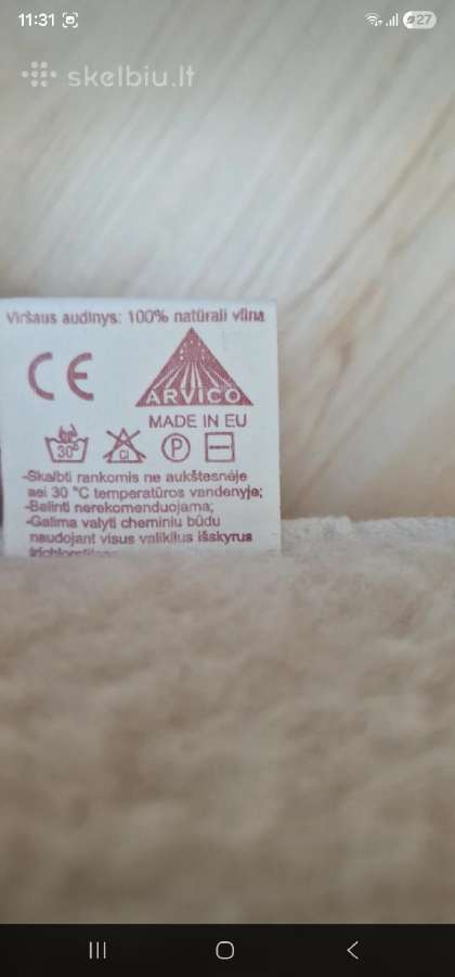 100% natūralios vilnos pagalvė - nuotraukos Nr. 4