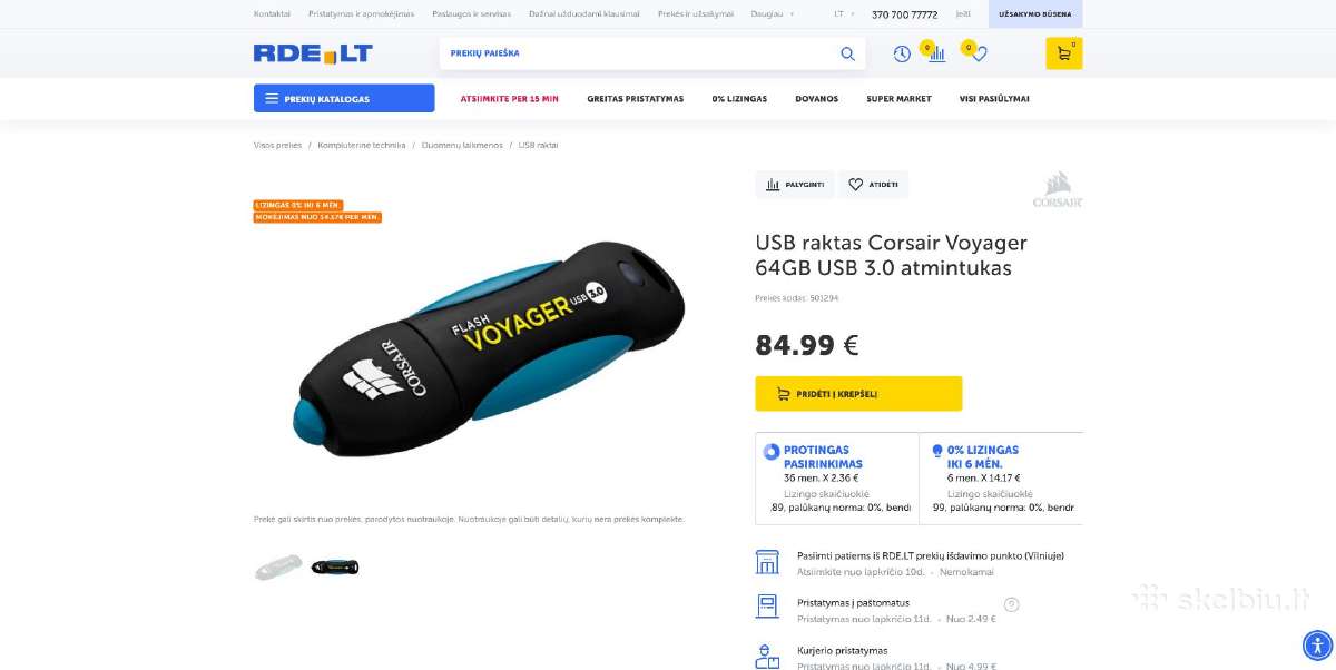 Samsung 256gb/corsair Voyager GT Usb 3.0 64gb - nuotraukos Nr. 5