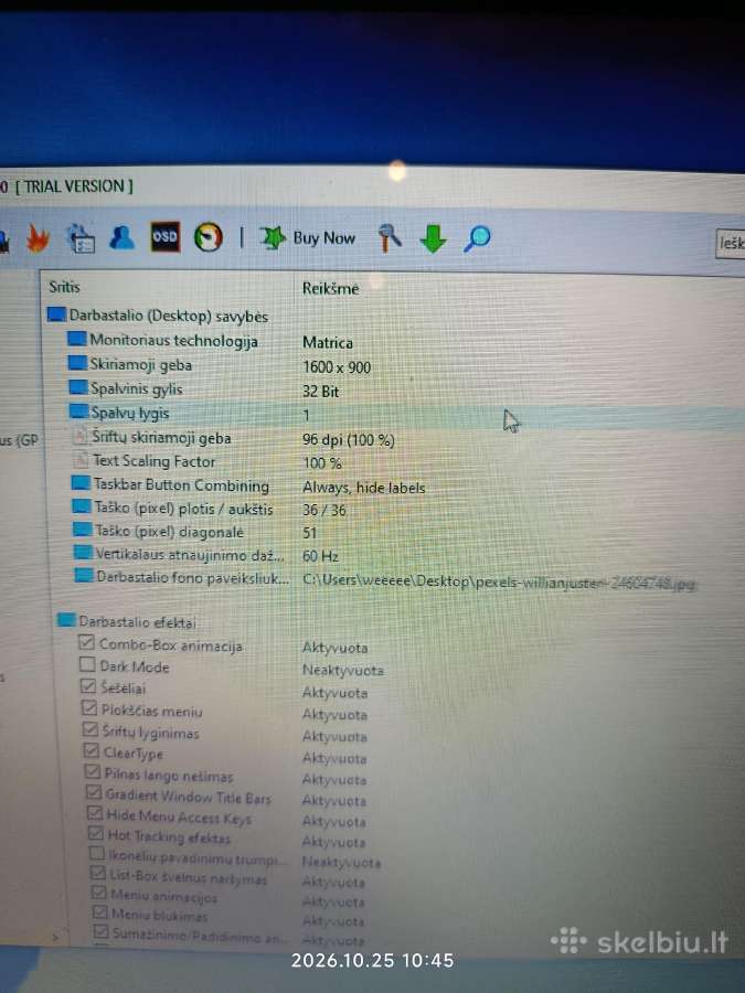 17" - Hp Notebook P1r75ea Matrica - nuotraukos Nr. 3