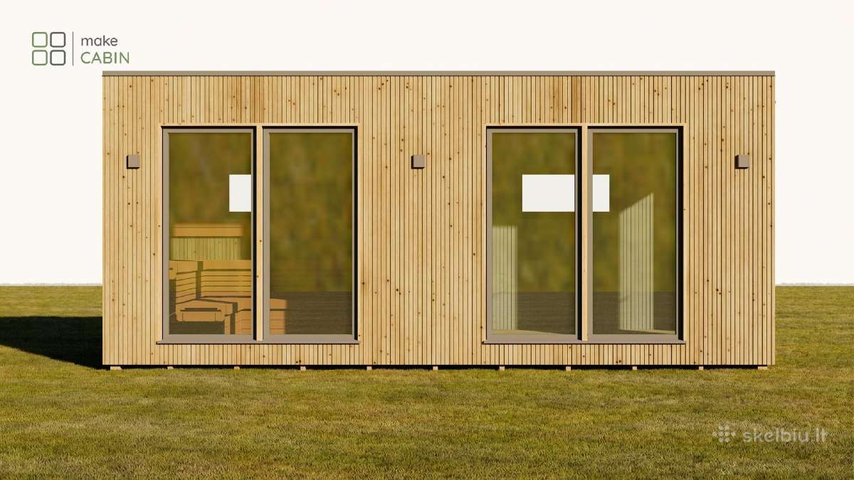 Makecabin modulinė pirtis su priepirčiu - nuotraukos Nr. 3